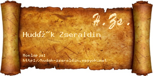 Hudák Zseraldin névjegykártya